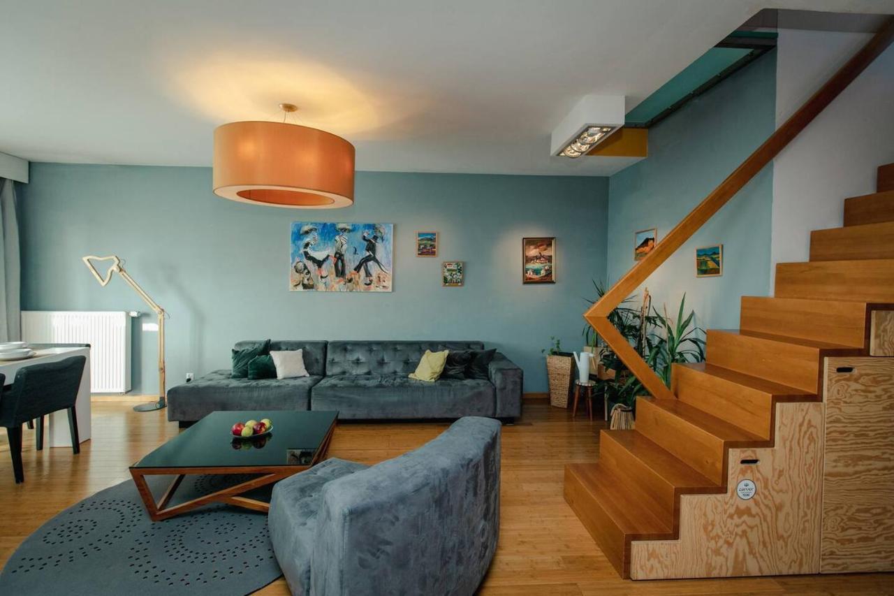 Dwupoziomowy, Rodzinny Apartament. Ochrona, Garaz. Warsaw Exterior photo